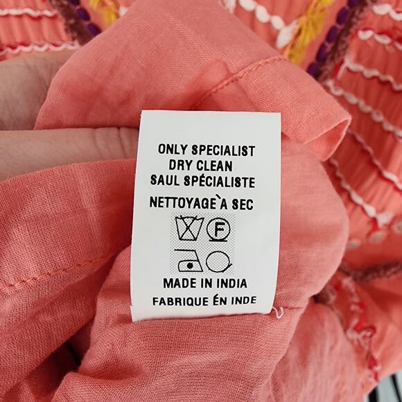 Anthropologie Bl^nk Reveka Embellished Shift Dress XSP London Beaded Fringe Mini - Picture 13 of 13